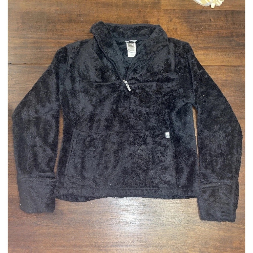The North Face Furry Fleece 1/4 Zip Black Jacket - Small